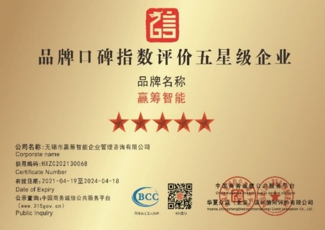 Brand Reputation Index five-star plaque